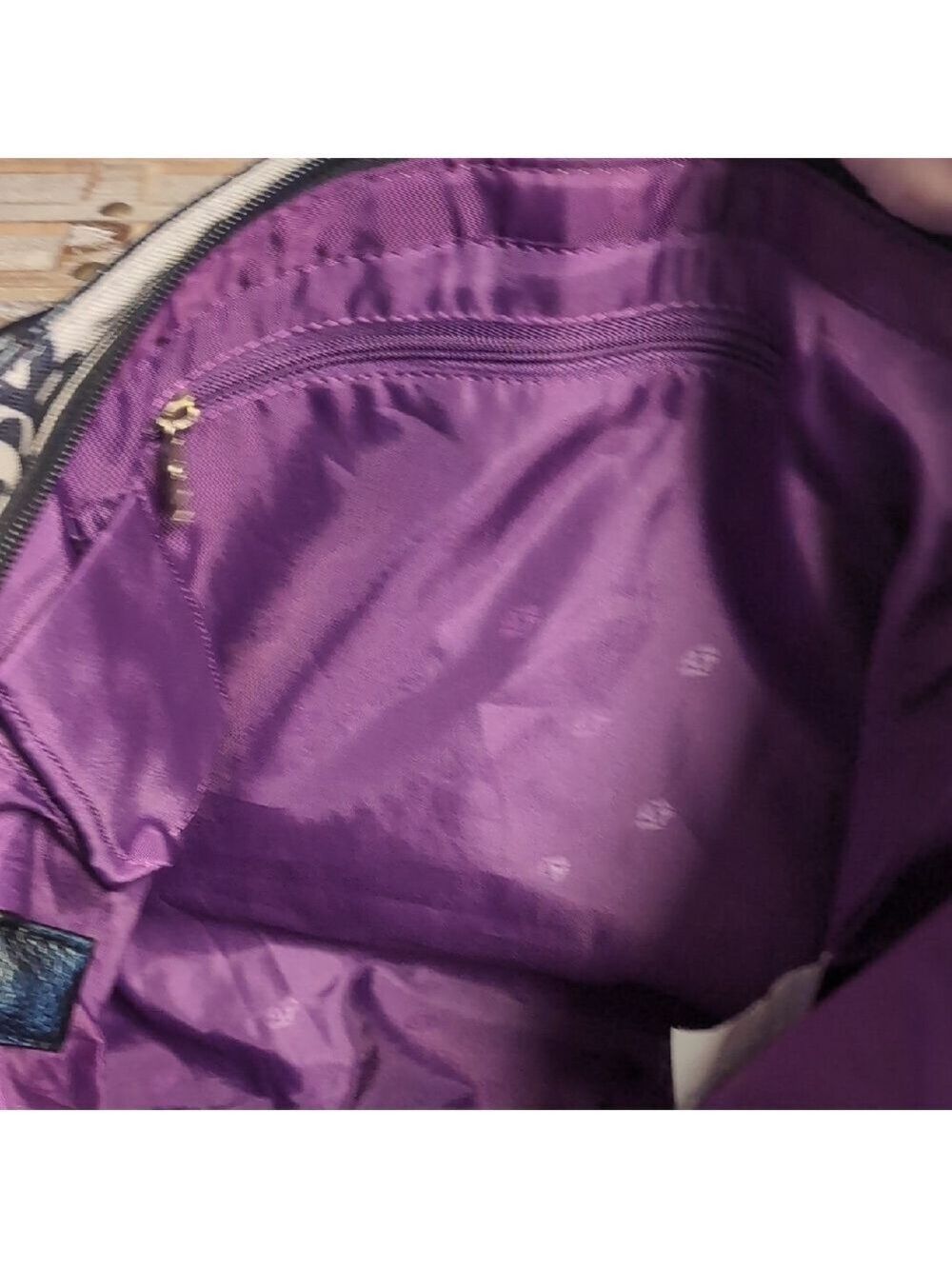 Paisley Print & Purple Liner Travel Bag By American Tourister - Picture 12 of 16